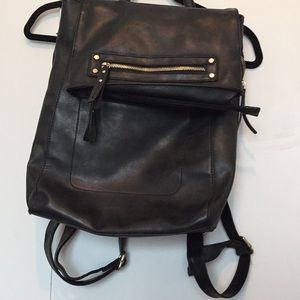 Black pleather  ALDO backpack gold zippers